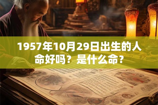 1957年10月29日出生的人命好吗？是什么命？