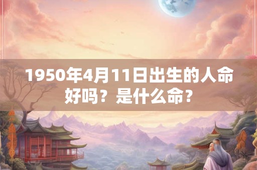 1950年4月11日出生的人命好吗？是什么命？