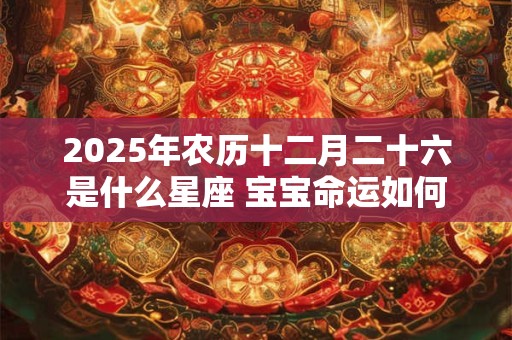 2025年农历十二月二十六是什么星座 宝宝命运如何