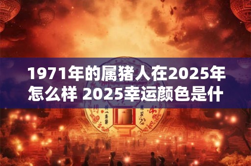 1971年的属猪人在2025年怎么样 2025幸运颜色是什么