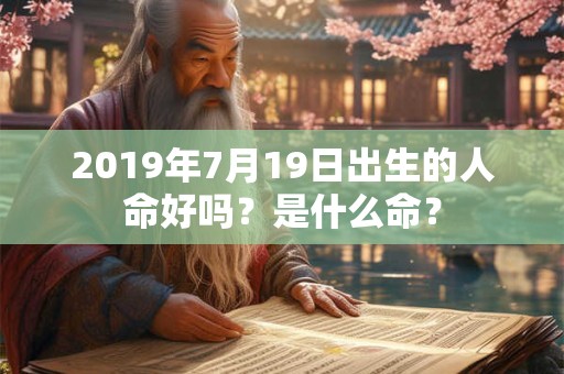 2019年7月19日出生的人命好吗？是什么命？