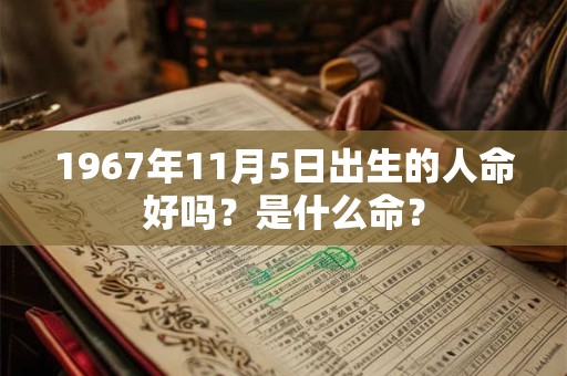 1967年11月5日出生的人命好吗？是什么命？