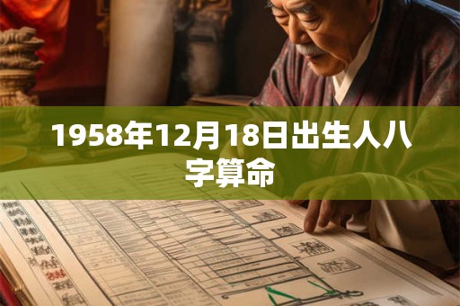 1958年12月18日出生人八字算命