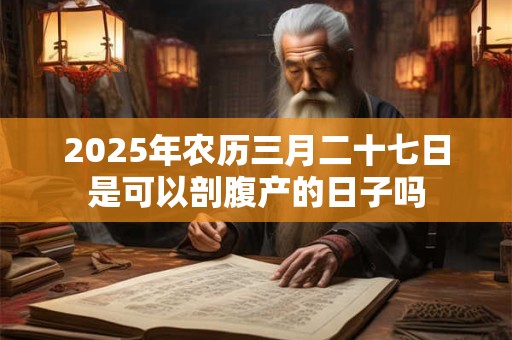 2025年农历三月二十七日是可以剖腹产的日子吗
