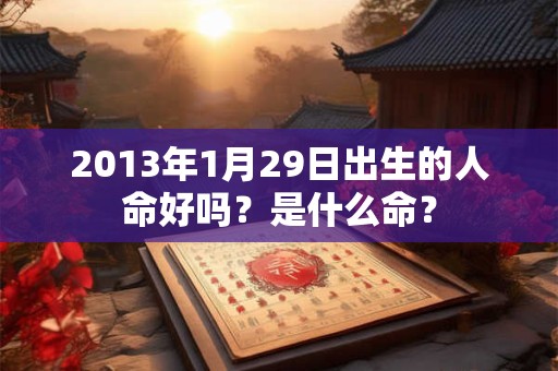 2013年1月29日出生的人命好吗？是什么命？