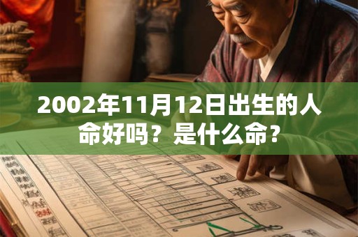 2002年11月12日出生的人命好吗？是什么命？