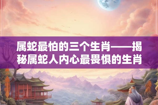 属蛇最怕的三个生肖——揭秘属蛇人内心最畏惧的生肖