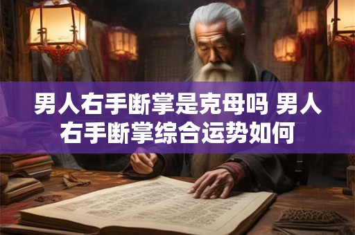 男人右手断掌是克母吗 男人右手断掌综合运势如何