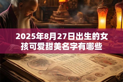 2025年8月27日出生的女孩可爱甜美名字有哪些