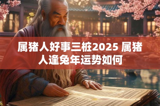 属猪人好事三桩2025 属猪人逢兔年运势如何