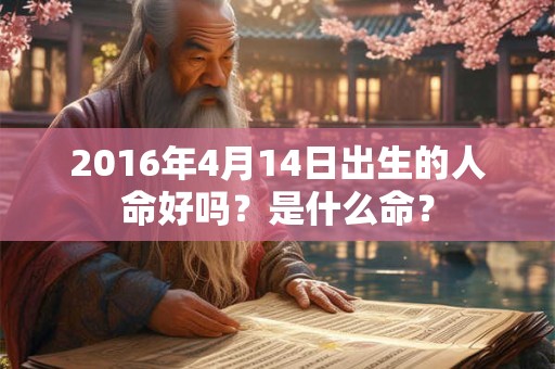 2016年4月14日出生的人命好吗？是什么命？