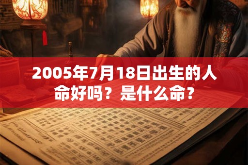 2005年7月18日出生的人命好吗？是什么命？
