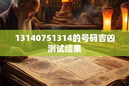 13140751314的号码吉凶测试结果