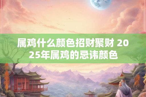 属鸡什么颜色招财聚财 2025年属鸡的忌讳颜色