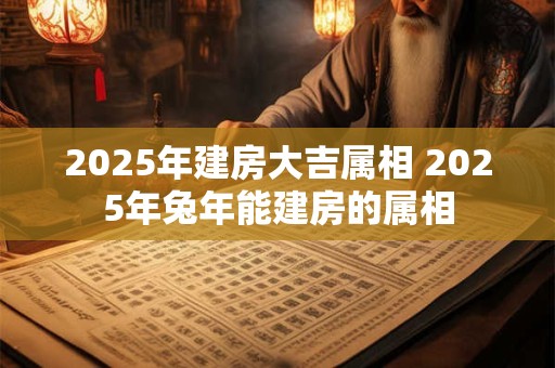 2025年建房大吉属相 2025年兔年能建房的属相