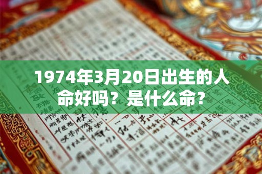 1974年3月20日出生的人命好吗？是什么命？