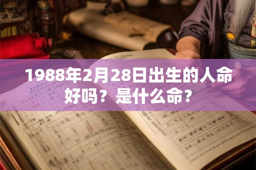 1988年2月28日出生的人命好吗？是什么命？