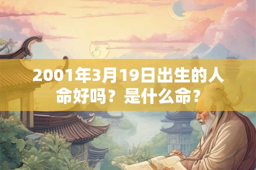 2001年3月19日出生的人命好吗？是什么命？
