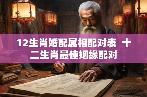 12生肖婚配属相配对表  十二生肖最佳姻缘配对