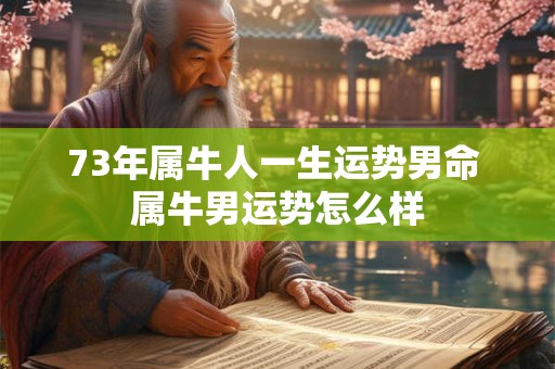 73年属牛人一生运势男命 属牛男运势怎么样