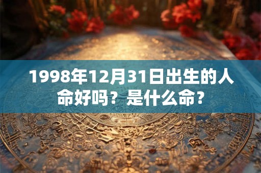 1998年12月31日出生的人命好吗？是什么命？