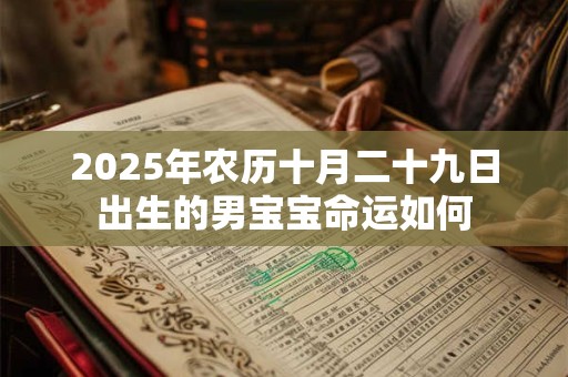 2025年农历十月二十九日出生的男宝宝命运如何