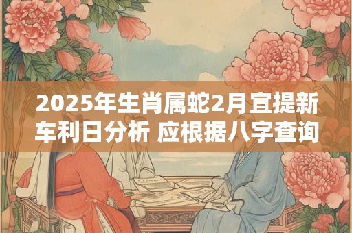 2025年生肖属蛇2月宜提新车利日分析 应根据八字查询