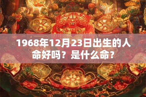 1968年12月23日出生的人命好吗？是什么命？