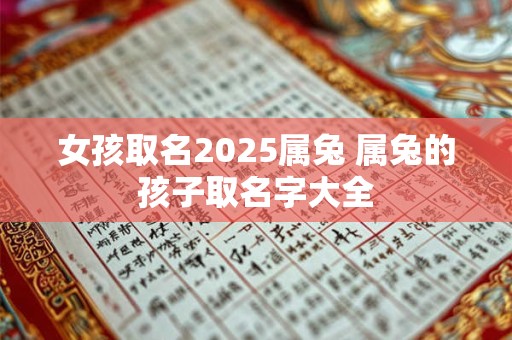 女孩取名2025属兔 属兔的孩子取名字大全