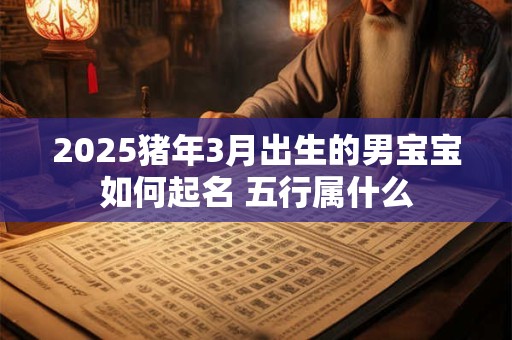2025猪年3月出生的男宝宝如何起名 五行属什么