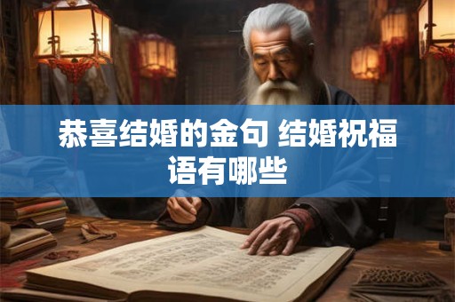 恭喜结婚的金句 结婚祝福语有哪些