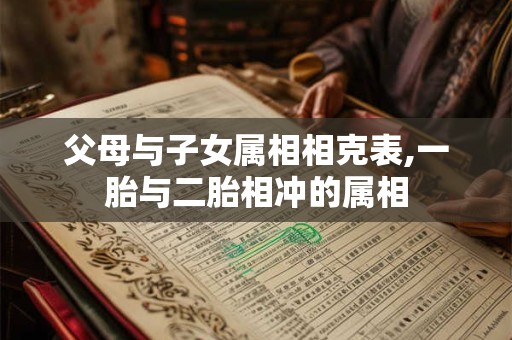 父母与子女属相相克表,一胎与二胎相冲的属相