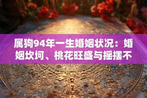 属狗94年一生婚姻状况：婚姻坎坷、桃花旺盛与摇摆不定