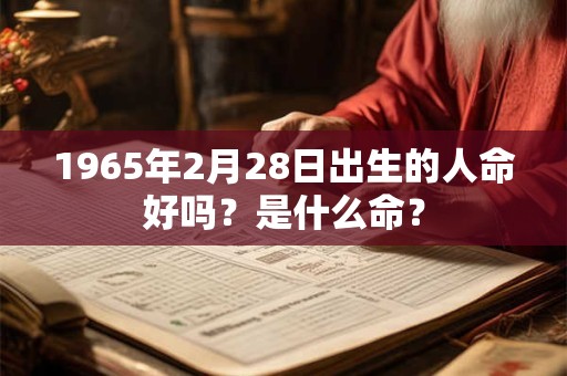 1965年2月28日出生的人命好吗？是什么命？