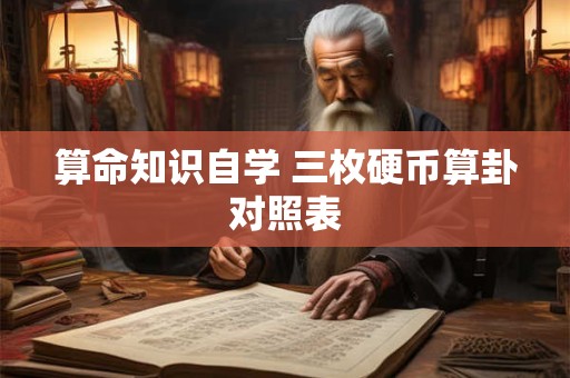 算命知识自学 三枚硬币算卦对照表