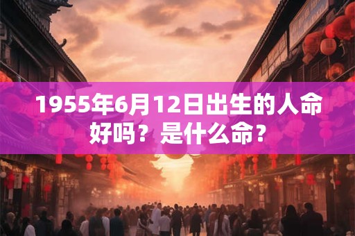 1955年6月12日出生的人命好吗？是什么命？