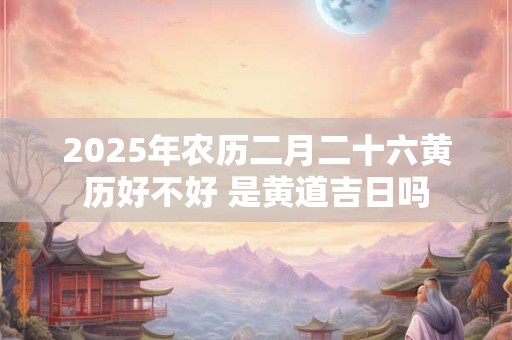 2025年农历二月二十六黄历好不好 是黄道吉日吗