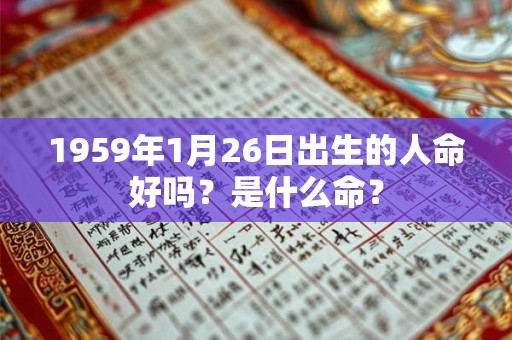 1959年1月26日出生的人命好吗？是什么命？
