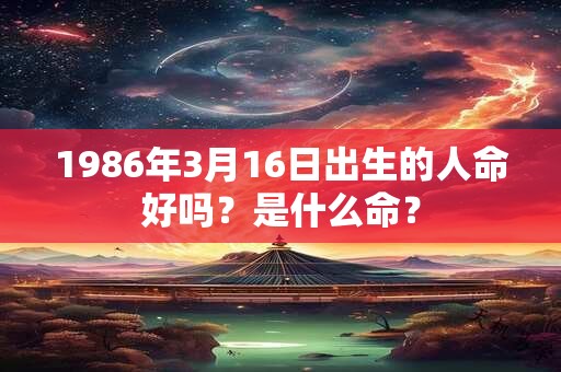 1986年3月16日出生的人命好吗？是什么命？