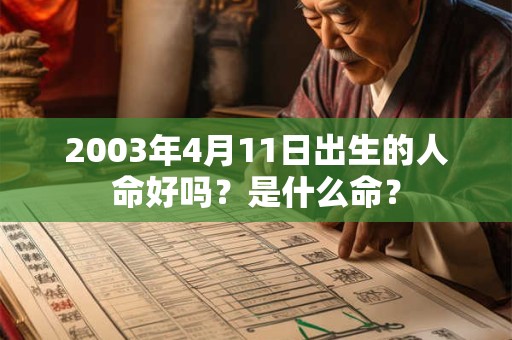 2003年4月11日出生的人命好吗？是什么命？