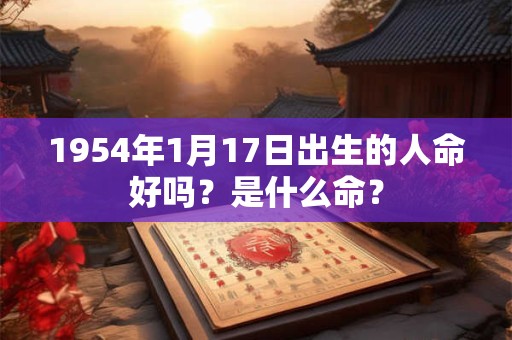 1954年1月17日出生的人命好吗？是什么命？