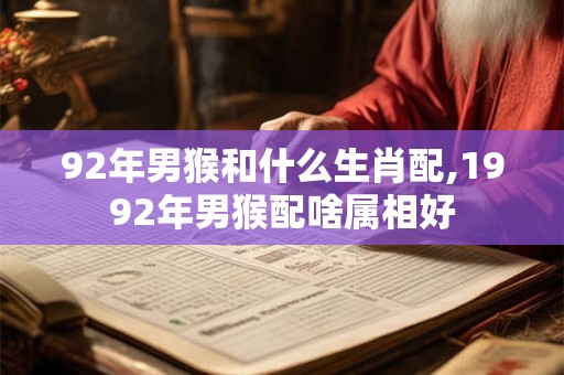 92年男猴和什么生肖配,1992年男猴配啥属相好