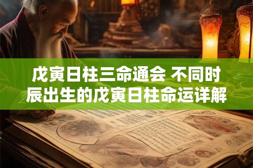 戊寅日柱三命通会 不同时辰出生的戊寅日柱命运详解