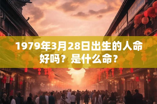 1979年3月28日出生的人命好吗？是什么命？