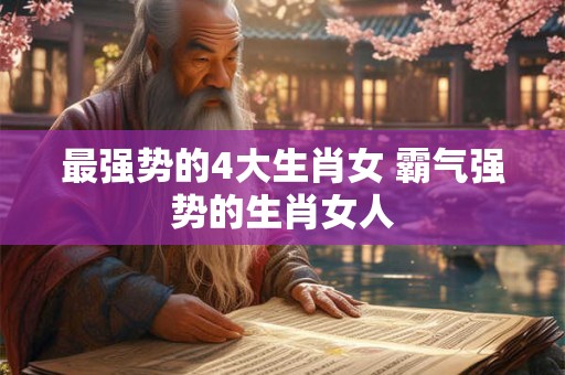 最强势的4大生肖女 霸气强势的生肖女人
