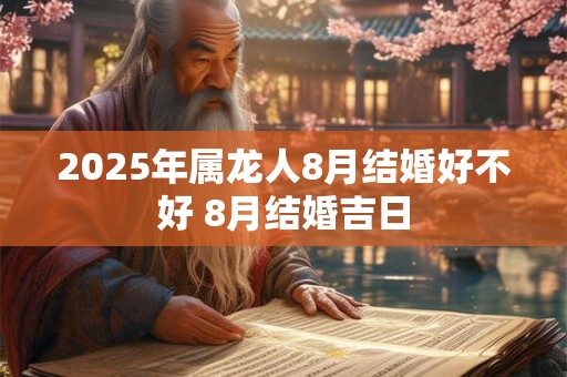 2025年属龙人8月结婚好不好 8月结婚吉日