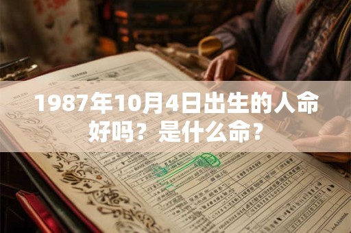 1987年10月4日出生的人命好吗？是什么命？