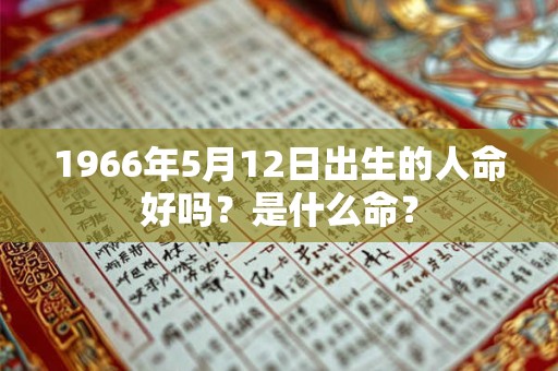 详细阅读:1966年5月12日出生的人命好吗?是什么命? 1966年5月12日出生的人命好吗?是什么命?