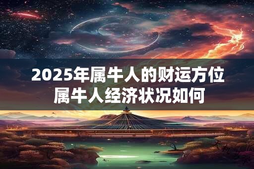 2025年属牛人的财运方位 属牛人经济状况如何