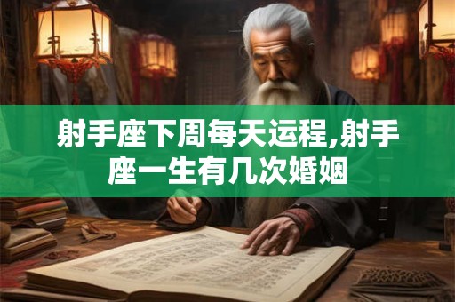 射手座下周每天运程,射手座一生有几次婚姻